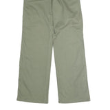 RE Womens Cotton Blend Green Regular Straight Trousers W30 L32 Casual Wear