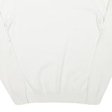 KAREN MILLEN Womens White Studded Plain Crew Neck Basic Knit Jumper S Elegant