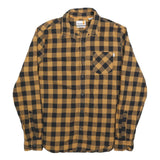 TIMBERLAND Mens Black & Brown Check Shirt M Cotton Blend Casual Classic Style