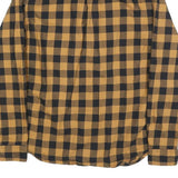 TIMBERLAND Mens Black & Brown Check Shirt M Cotton Blend Casual Classic Style