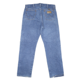 WRANGLER Mens Classic Blue Denim Jeans Cotton Blend Zip W35 L30 Casual Wear
