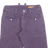 EDWIN Mens Shorts Purple Casual Cotton Blend M W30 Button Pockets