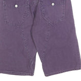 EDWIN Mens Shorts Purple Casual Cotton Blend M W30 Button Pockets