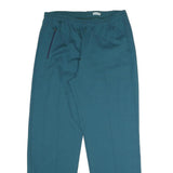 Mens Joggers Blue Cotton Blend M W32 L31 Comfort Fit Plain Zip Pocket Casual