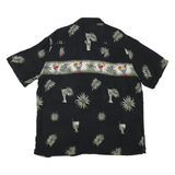 CROFT & BARROW Mens Black Cocktail Print Shirt XL Short Sleeve Casual Summer