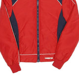 Womens Red & Navy Shell Jacket XS Polyester Blend Zip Athletic Casual Sport
