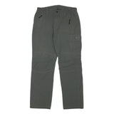 TREVOLUTION Mens Polyester Blend Grey Regular Fit Straight Leg Trousers W30 L28