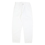 CARHARTT Womens Cotton Blend White Relaxed Straight Trousers W28 L30 Zip Casual