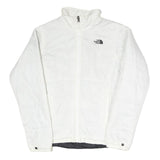 THE NORTH FACE Womens White Outdoor Jacket XS Polyester Blend Plain Zip