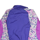 PRO SPIRIT Womens Purple & Lilac Geometric Print Nylon Zip Jacket L Lightweight