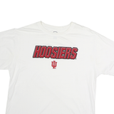 PRO EDGE Mens White Hoosiers Graphic T-Shirt XL Short Sleeve Crew Neck Sports