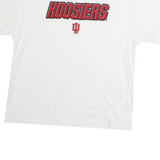 PRO EDGE Mens White Hoosiers Graphic T-Shirt XL Short Sleeve Crew Neck Sports