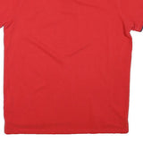 U.S. POLO ASSN Mens Red Short Sleeve Plain Polo Shirt L Cotton Blend Classic