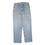 CARHARTT Mens Jeans Blue Regular Straight Denim Light W34 L34 Workwear Zip