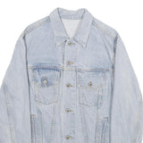 J GALT Mens Blue Cotton Denim Jacket S Classic Regular Fit Button Closure