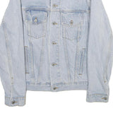 J GALT Mens Blue Cotton Denim Jacket S Classic Regular Fit Button Closure