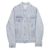 J GALT Mens Blue Cotton Denim Jacket S Classic Regular Fit Button Closure