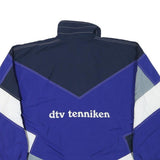 MARKA Mens Blue White Grey Colourblock Zip Jacket M Polyester Blend Sportswear