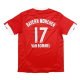 ADIDAS Mens Red Bayern Munchen Graphic T-Shirt M Short Sleeve Crew Neck Football