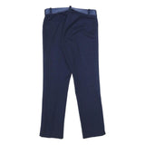 LAUREN RALPH LAUREN Womens Navy Cotton Blend Regular Fit Straight Leg Trousers