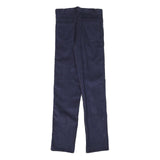 Womens Navy Slim Fit Corduroy Trousers W26 L30 Cotton Blend Zip Closure Classic
