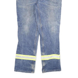 CARHARTT Mens Regular Blue Denim Light Jeans W34 L32 Reflective Tape Workwear