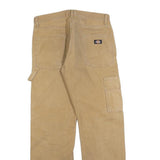 DICKIES Mens Cotton Blend Beige Relaxed Straight Trousers W30 L30 Workwear