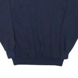 J E MORGAN Mens Navy Blue Sweatshirt Crew Neck L Casual Cotton Blend Pullover