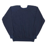 J E MORGAN Mens Navy Blue Sweatshirt Crew Neck L Casual Cotton Blend Pullover