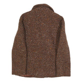 ALEXON Womens Brown Tweed Button Jacket XS Woven Classic Outerwear Smart