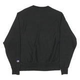 CHAMPION Mens Black Powerhouse Visual Effects Logo Crew Neck M Cotton Sweatshirt