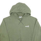 ADIDAS Womens Green Cotton Blend Pullover Hoodie UK 12 Casual Sportswear