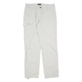 SCHOFFEL Womens White Regular Straight Trousers W32 L32 Outdoor Zip Pocket