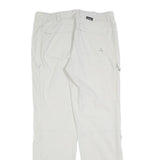 SCHOFFEL Womens White Regular Straight Trousers W32 L32 Outdoor Zip Pocket