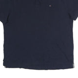 TOMMY HILFIGER Mens Blue Polo Shirt L Classic Cotton Blend Short Sleeve Casual