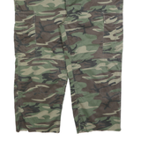 ESSE EMME Mens Cotton Blend Green Camouflage Relaxed Cargo Trousers W42 L25