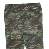 ESSE EMME Mens Cotton Blend Green Camouflage Relaxed Cargo Trousers W42 L25