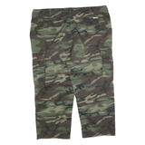 ESSE EMME Mens Cotton Blend Green Camouflage Relaxed Cargo Trousers W42 L25