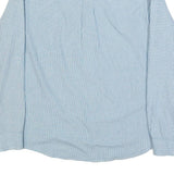 CHAPS Mens Blue & White Check Shirt L Long Sleeve Button Cotton Blend