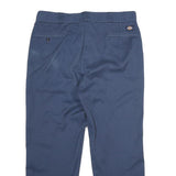 DICKIES Mens Polyester Blend Navy Classic Straight Trousers W38 L30 Workwear Zip