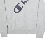 CHAMPION Mens Grey Crew Neck M Cotton Blend Pullover Sweatshirt Logo