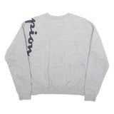 CHAMPION Mens Grey Crew Neck M Cotton Blend Pullover Sweatshirt Logo