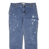 DICKIES Womens Regular Fit Blue Denim Zip Closure W34 L32 Workwear Jeans