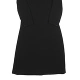 BURBERRY Womens Black Day Dress Polyester Blend Long Sleeve UK 4 Zip Closure