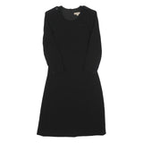 BURBERRY Womens Black Day Dress Polyester Blend Long Sleeve UK 4 Zip Closure