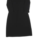 BURBERRY Womens Black Day Dress Polyester Blend Long Sleeve UK 4 Zip Closure
