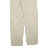 DICKIES Mens Cotton Blend Beige Regular Fit Straight Leg Trousers W34 L34