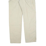 DICKIES Mens Cotton Blend Beige Regular Fit Straight Leg Trousers W34 L34