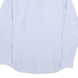 TOMMY HILFIGER Mens Blue & White Striped Shirt M Classic Fit Cotton Blend