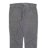 CARHARTT Mens Cotton Blend Grey Relaxed Fit Straight Trousers W34 L30 Workwear